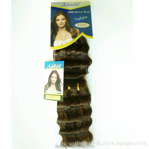 Adorable 100% human hair extention india hair weave deep wave 2pcs hair bulk package for black woman